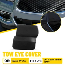 Front Bumper Tow Hook Cover Black For 2016 2017 2018 Infiniti QX60 622A0-9NC1A