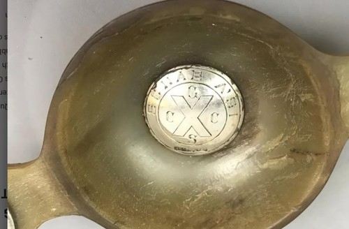 Antique Sterling Silver And Horn Scottish Masonic Whisky Quaich C1910 - Picture 2 of 5