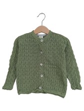 ALANA Gilet Fille Vert Coton Bio Ajouré Boutonné (EU 104)
