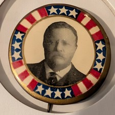 Scarce 1912 Teddy Roosevelt Political Campaign Pinback Button