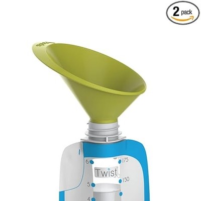 Kiinde Twist Pouch System 2-Piece Funnel Set for Breast Milk, Formula, Baby Food