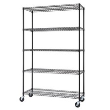 TRINITY 5-Tier Outdoor Wire Shelving Rack, 48in. x 18in. x 72in., Model 