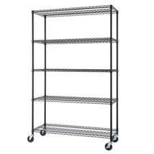 TRINITY 5-Tier Outdoor Wire Shelving Rack, 48in. x 18in. x 72in., Model#