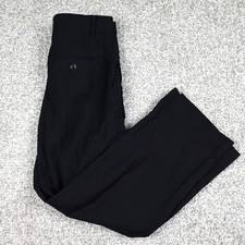 Chaps Boys Black Dress Pants Size 10 Regular Wool Blend C841180 Flat Front