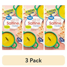  3 pack Great Value Whole Grain Saltine Crackers, 16 oz, 4 Count