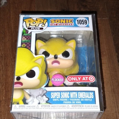 Funko Pop! Plus Super Sonic #1059 Sonic Flocked Target Exclusive Vinyl Figure