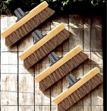 4 X Deck Scrubbing SCRUBBER Brush Heavy Duty stiff bassine brist 9" WITH Socket