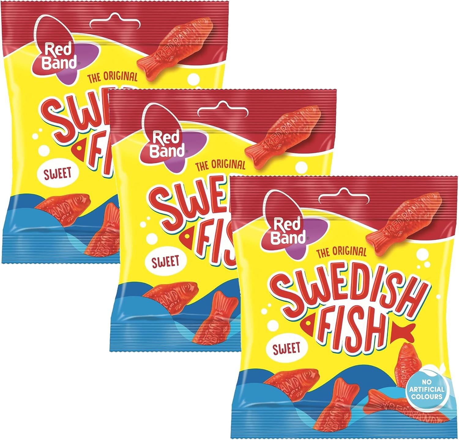 Red Band Swedish Fish - Deliciously Chewy Vegan Sweets - Bulk Candy Treats for