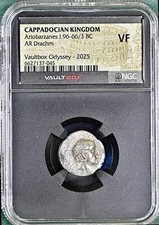 CAPPADOCIAN KINGDOM ARIOBARZANES I 96-66/3 BC AR DRACHM NGC VF - VAULTBOX