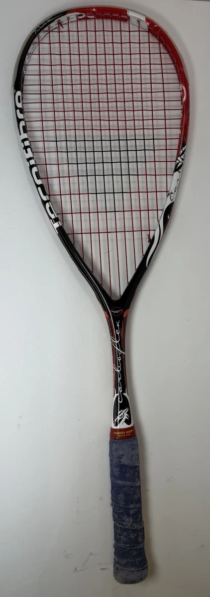 Raquette de squash Carboflex X-Top V2 135 Blanc, noir et bleu