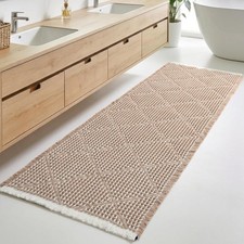 Large Bathroom Rugs 2' x 6', Long Runner Rug Waffle Bath Mat for Kitchen Rugs,