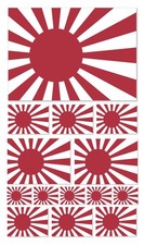 14pcs Pack Lot Japan Japanese Rising Sun Flag Assorted Sticker Decals 14pcs Pack Lot Japan Japanese Rising Sun Flag Assorted Sticker Decals