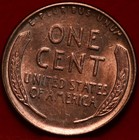Uncirculated Red 1937-S San Francisco Mint Copper Lincoln Wheat Cent — photo 2
