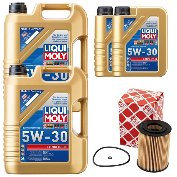 MotoröL Set Longlife III 5W-30 Liqui Moly 12 Liter + ÖLfilter FüR Mercedes B906-image