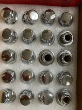 12x1.5 Lug Nuts 20 Pcs Chrome Closed End Mag Lug Nuts w Washer Tacoma Lexus