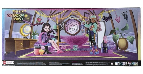 Monster High Creepover Party Playset w/ Clawdeen Wolf & Draculaura Doll Set New - Picture 4 of 8