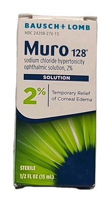 Bausch + Lomb   Muro 128 SOLUTION 2%   15 mL / 0.5 FL OZ - EXP : 01/2026