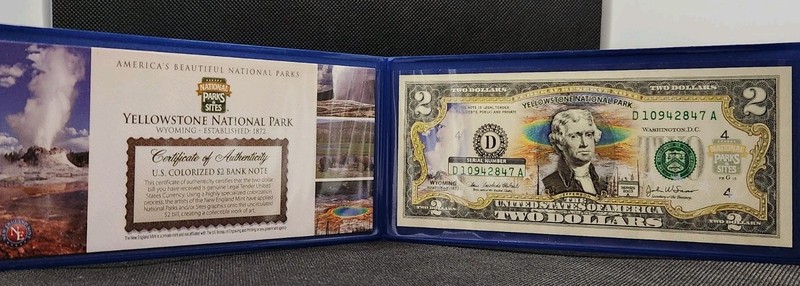 2003 America's Beautiful National Parks Yellowstone National Park Colorized $2