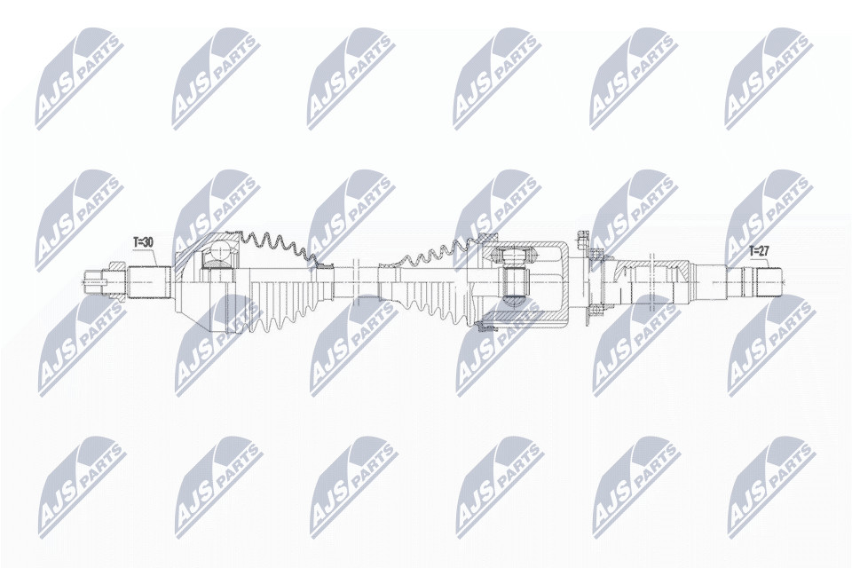 Front Right NTY NPW-AR-022 Drive Shaft for ALFA ROMEO - Image 9