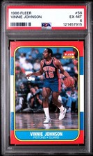 1986 FLEER #56 VINNIE JOHNSON PSA 6