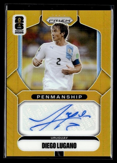 Diego Lugano 2026 Panini Prizm World Cup Soccer #P-DL Penmanship Auto Gold 06/10