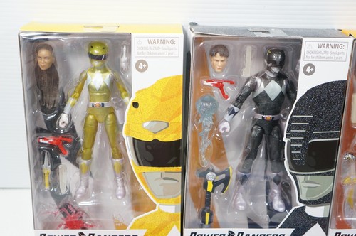 Mighty Morphin Power Rangers Lightning Ranger Metallic Set Completo di 6 Hasbro - Foto 3 di 8