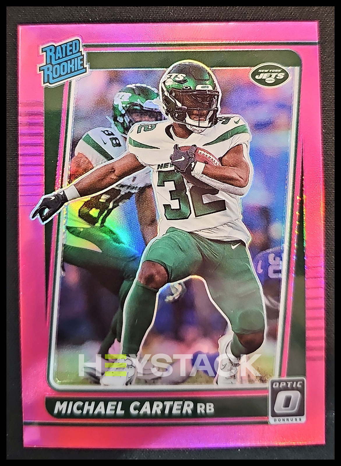 2021 Panini Donruss Optic Michael Carter Pink #235 RC Rated Rookie Jets