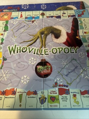 Whoville-Opoly Board Game VTG 2000 How the Grinch Stole Christmas Complete