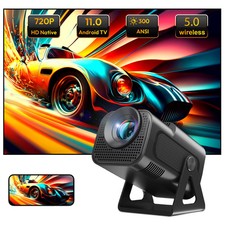 12000LM Native 720P Portable Smart Projector Auto WIFI 6 Home Theater 4K New