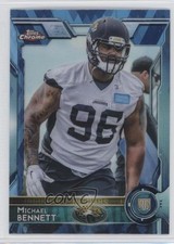 2015 Topps Chrome Rookies Hot Box Blue Diamond Refractor Michael Bennett 0w8