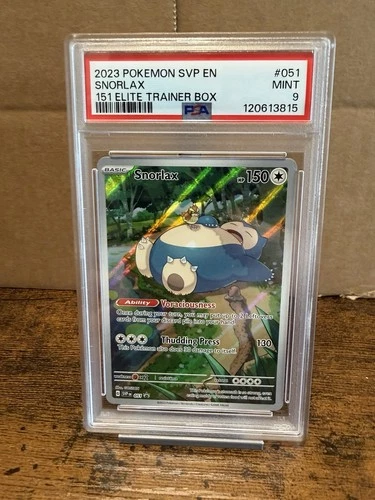 2023 Pokemon Scarlet & Violet Black Star Promo 151 ETB Snorlax #051 PSA 9 Mint