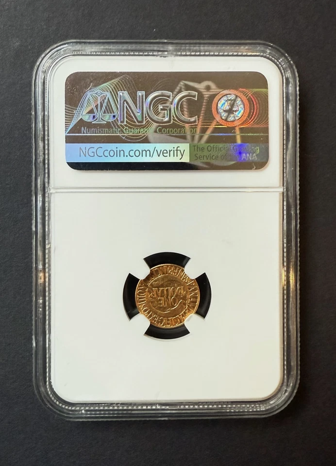 1915 S $1 Gold Panama Pacific Exposition Commemorative - NGC AU55 - Image 4 of 4