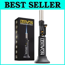 Refillable Torch with Adjustable Flame for Welding & Cooking