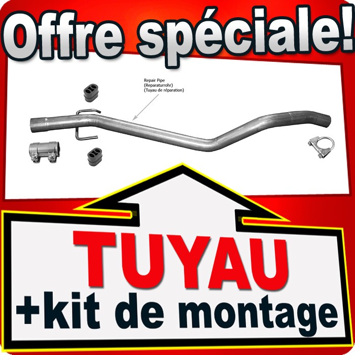Tuyau intermédiaire OPEL ASTRA H 1.9 CDTi Break en acier aluminé de haute qualité
