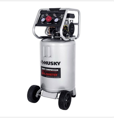 #ad Husky 20 Gal. 165 PSI Vertical Electric Oil Free Compressor w Gauges amp; Couplers $300.00