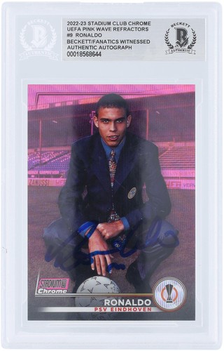 Ronaldo PSV Eindhoven Signed 2022-23 Topps Stadium Club Chrome #9 #/150 BAS Card