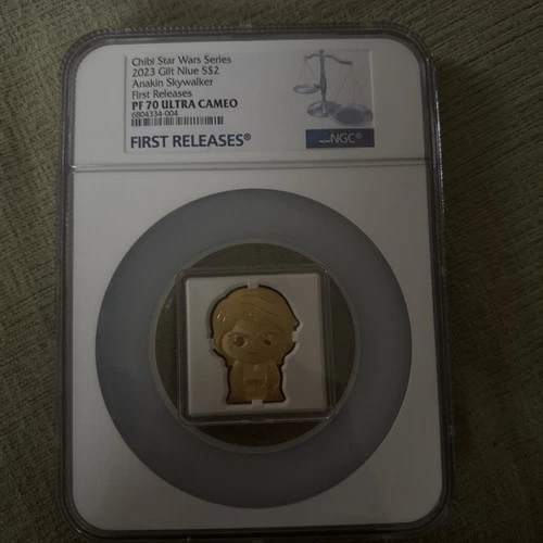 2023 Niue S$2 Chibi Marvel Series Gilt Anakin Skywalker NGC PF70 Ultra Cameo