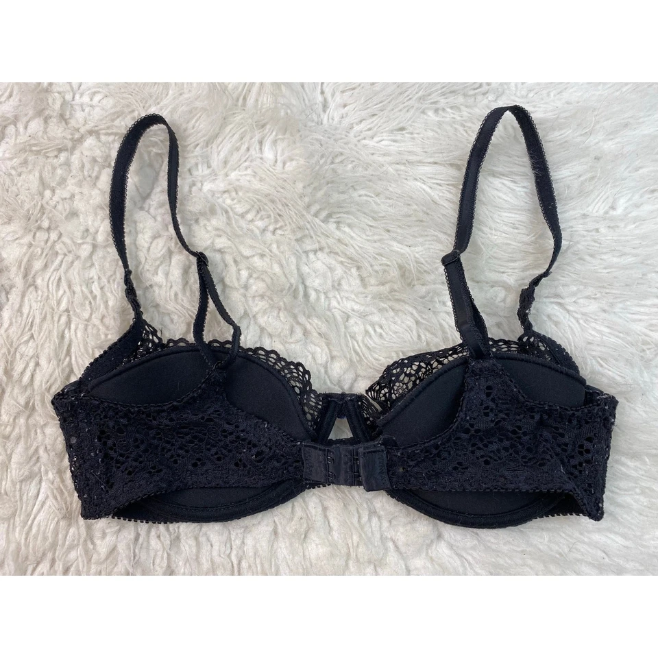 Intimately Free People Women's 32C Black Lace Underwire Demi Bra - Image 2 of 4