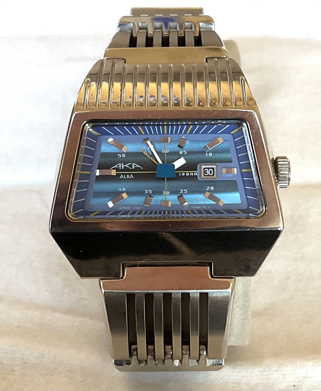 SEIKO ALBA AKA V782-5A90 Blue Dial Quartz Men's Watch… - Gem