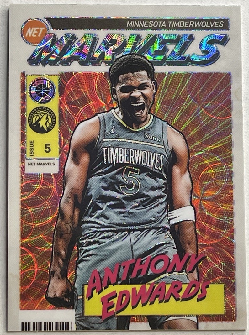 2023-24 Panini Hoops Premium Stock Retro Net Marvels Anthony Edwards#27