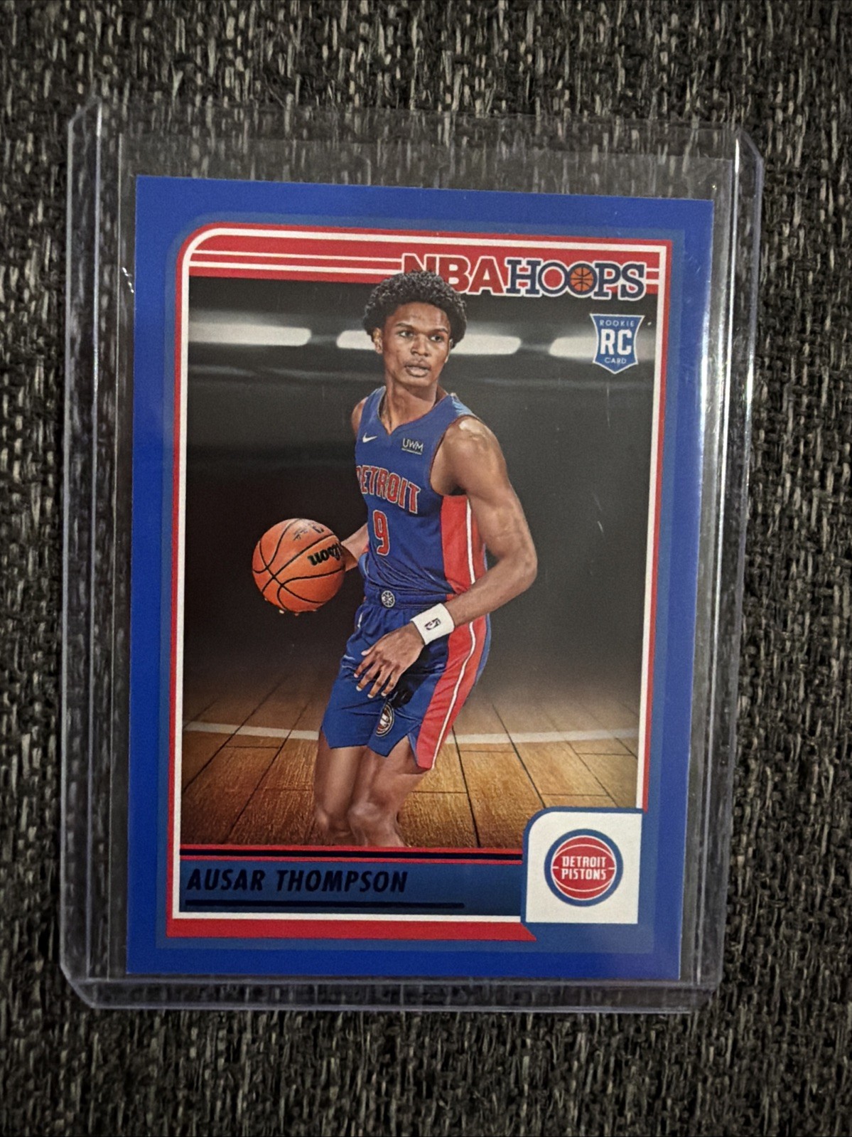 AUSAR THOMPSON 2023-24 NBA HOOPS BLUE COLOR MATCH PARALLEL RC #255 PISTONS