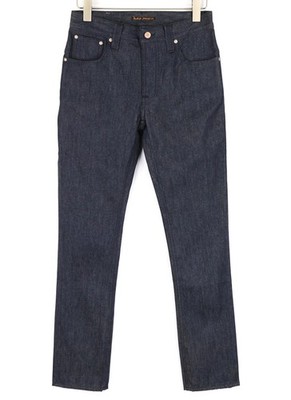 Nudie Jeans Thin Finn Herren W29/L32 Licht Natürlich Gebraucht Zip Fly Dunkel