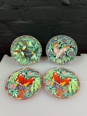 4 x Aynsley Exotic Birds Collection Deko Teller 17,5 cm Set Milena Jarski