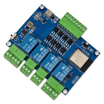 ESP32 RS485 Modbus 4-Kanal-Relaismodul 7-24 V TYP-C Eingebauter CH340 mit W2569