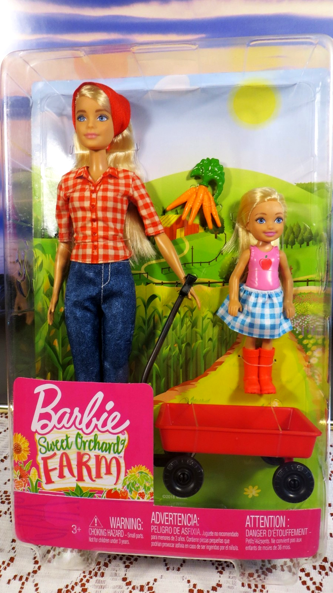 BARBIE CHELSEA DOLLS-SWEET ORCHARD FARM SET -GCK84 MATTEL