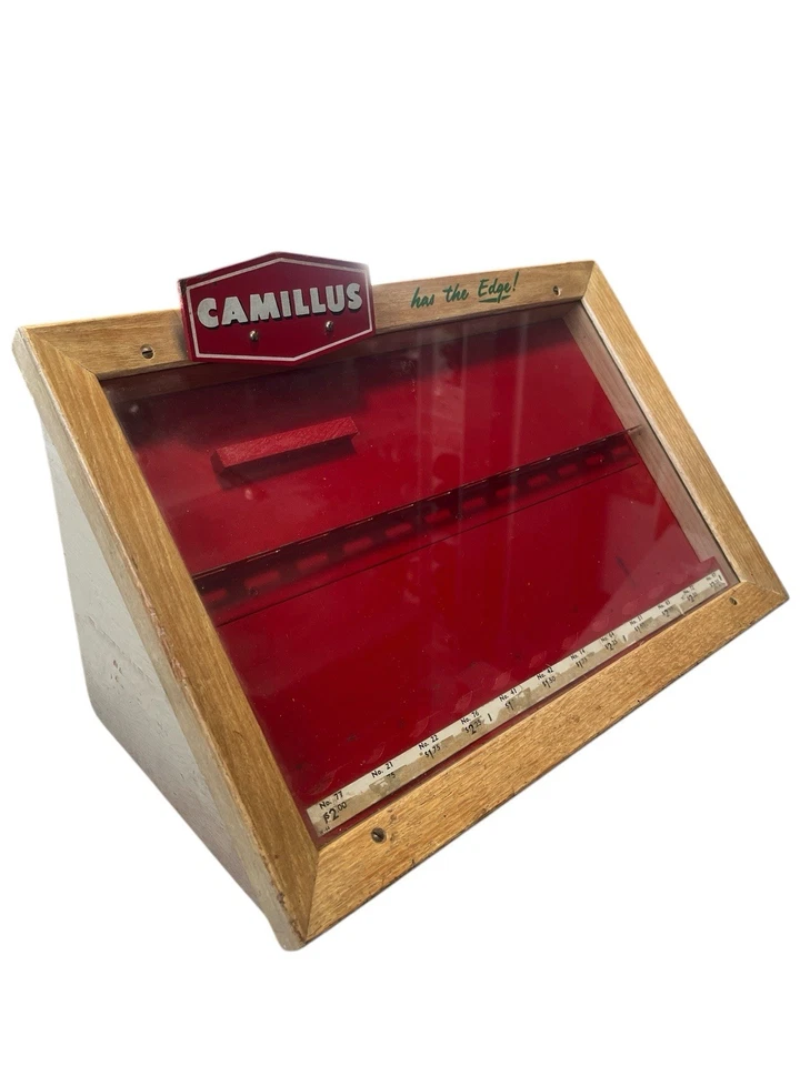 Vitrina de cuchillos de encimera vintage años 50 Camillus "Tiene el borde" Foto 2 de 4