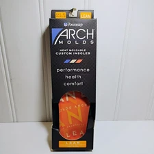 Powerstep Arch molds Heat Moldable Custom Insoles Lean Mens 8-8.5 Womens 9.5-10 