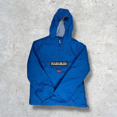 Napapijri Rainforest Jacke Winterjacke Blau Gr. S Anorak Windbreaker Hoodie