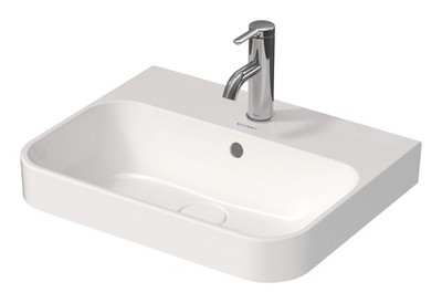 Duravit Happy D.2 Plus Aufsatzbecken ohne Hahnloch mit Überlauf 500 x 400 mm ...