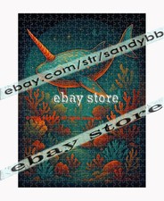 500 piece jigsaw puzzle Celestial Swordfish Ocean Fantasy with Deep Sea Guardian